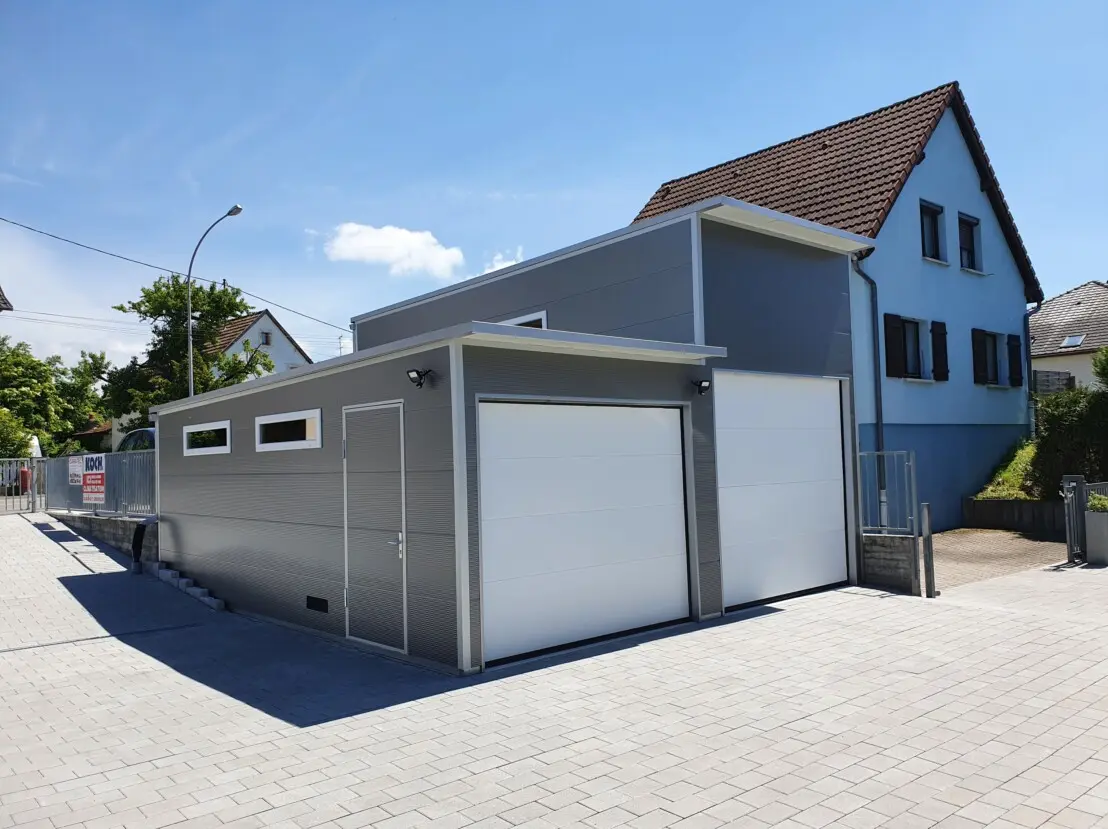 Sonderlösung Doppelgarage unterschiedliche höhen